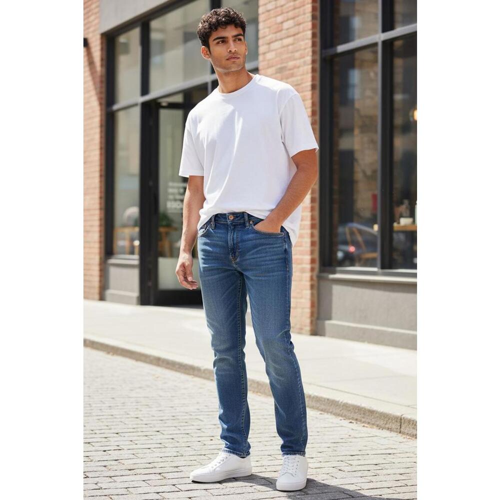 Men's Slim Fit Blue Jeans